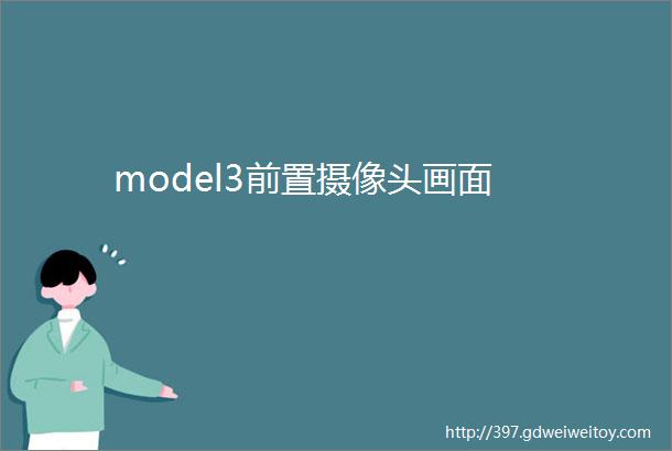 model3前置摄像头画面